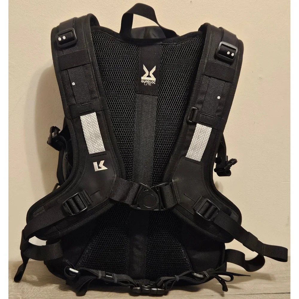 Kriega R20 Motorcycle Backpack Black Quadloc-lite Harness 20L